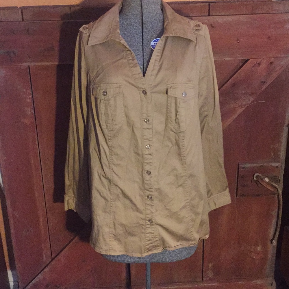 Lane Bryant long sleeved button up